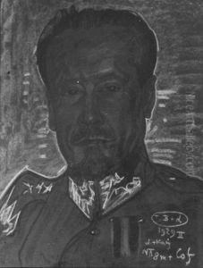 Portret generala Jozefa Hallera by Stanislaw Ignacy Witkiewicz (Witkacy)