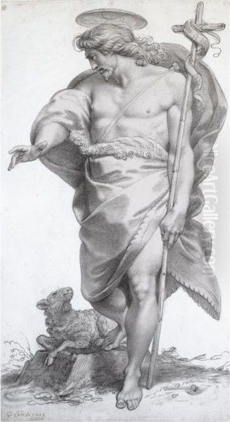 Standing Figure Of Christ As The Good Shepherd - view 1