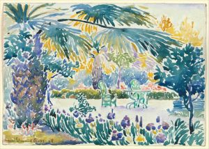 Garden of the Painter at Saint Clair by Henri-Edmond Cross