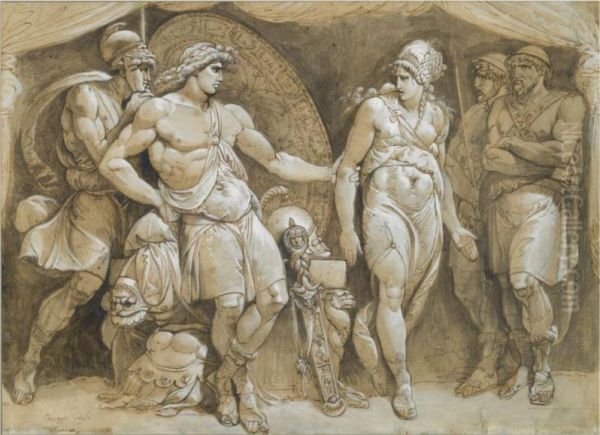 Briseis Leaving Achilles' Tent - view 1