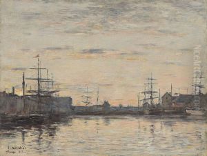 The Inner Harbor by Eugene Louis Boudin