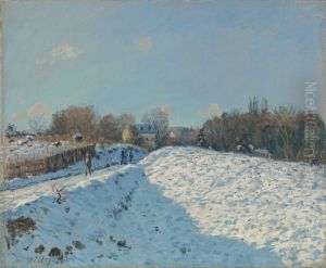 Schnee in Louveciennes by Alfred Sisley