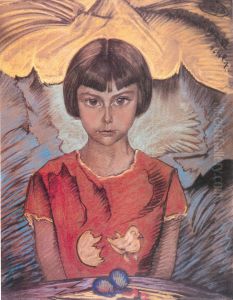 Portrait of Zofia Minkiewiczowna (Zakrzewska) by Stanislaw Ignacy Witkiewicz (Witkacy)
