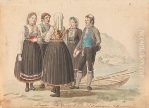Draktstudier fra Vestfjorddalen, Tinn i Telemark by Johannes Flintoe