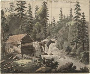 Foss, Sorknes i Osterdalen by Heinrich August Grosch