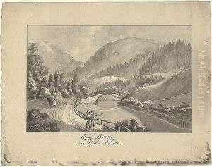 Osoybroen over Gaula by Heinrich August Grosch