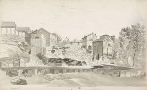 Tistedalsfossen by Heinrich August Grosch