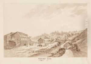 Porsnesfossen i Tistedalen by Heinrich August Grosch