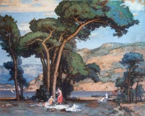 Paysage anime de Provence by Pierre Magnan-Bernard