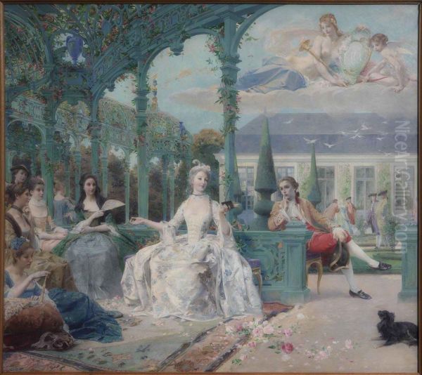 Mademoiselle de Clermont et le comte de Melun a la Maison de Sylvie en 1724 - view 1