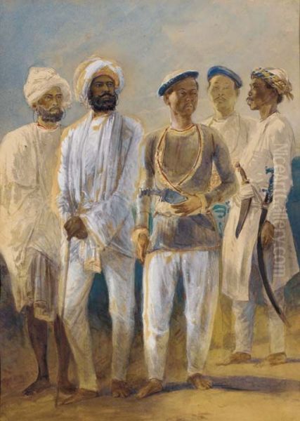 Five Sikhs and Gurkhas - view 1