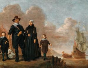 Portrait of a family , possibly Dirck Janssen Bol (?-?), Marritge Claesdr. (?-?) and their children Portrait of a family , possibly Dirck Janssen Bol (?-?), Marritge Claesdr. (?-?) and their children