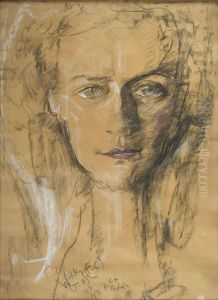 Portret kobiety by Stanislaw Ignacy Witkiewicz (Witkacy)