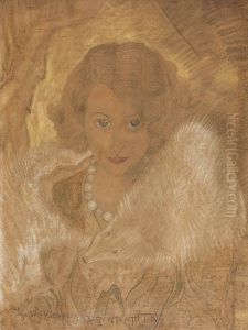 Female Portrait (Irena Solska?) by Stanislaw Ignacy Witkiewicz (Witkacy)