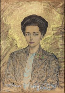 Portret Wilhelminy Strzeleckiej - Rozyckiej by Stanislaw Ignacy Witkiewicz (Witkacy)