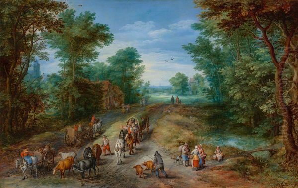 Wooded Landscape with Travelers - view 1