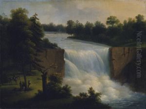 View of Genessee Falls, Rochester, New York, in 1797 by Antoine Philippe, Duke of Montpensier