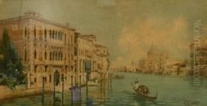 Santa Maria Della Salute And The Grand Canal Venice by Ettore Cadorin