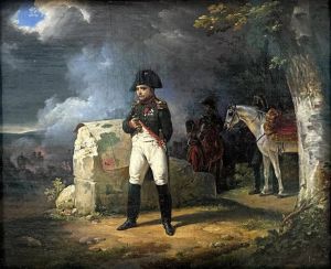 Napoleon Meditating on a Military Map at Charleroi by Horace Vernet