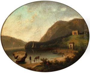 Undercliff near Cold Spring, New York, Seat of General George Morris by William Henry Bartlett