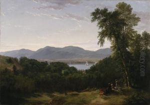 Beacon Hills on the Hudson River, Opposite Newburgh-Painted on the Spot by Asher Brown Durand
