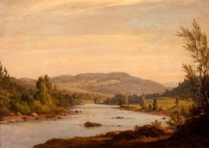 Landscape with River (Scene in Northern New York) by Sanford Robinson Gifford