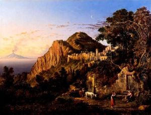 Vesuvius and the Bay of Naples from the Island of Capri by George Loring Brown
