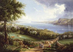 View of Hudson River from near Sing Sing, New York by Robert Havell