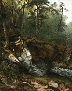 Rocks and Trees in the Catskills, New York by Asher Brown Durand