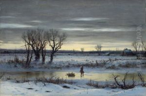 Winter Twilight Near Albany