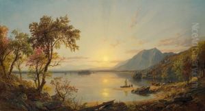 Sunset, Lake George, New York by Jasper Francis Cropsey