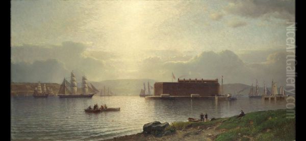The Narrows and Fort Lafayette, Ships Coming into Port - view 1