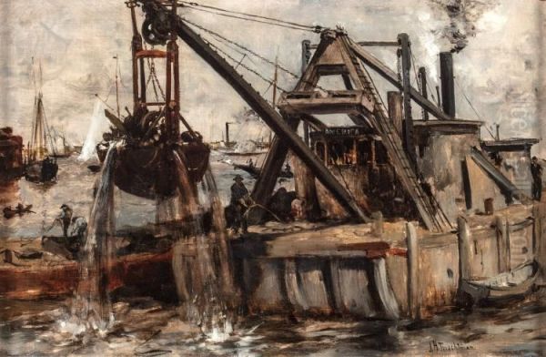 Dredging in the River - view 1