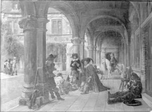 Soldiers Resting, Blois by Ignacio Leon y Escosura