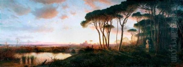 Castle of Ostia Seen from the Pine Forest of Castel Fusano - view 1