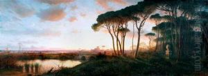 Castle of Ostia Seen from the Pine Forest of Castel Fusano