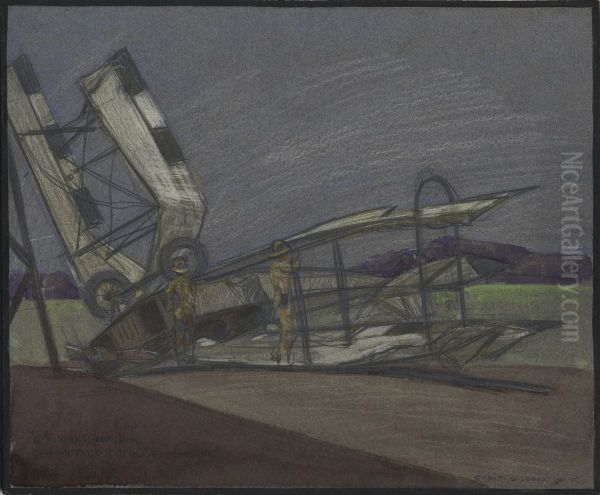 'C' Flight Machine Cracked on Hanger 'B' - view 1