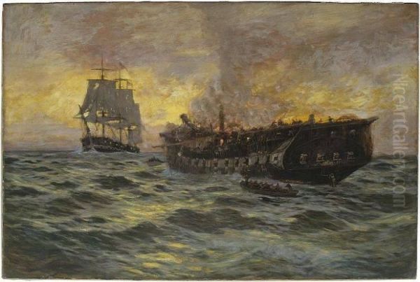 Engagement between the U.S. Frigate "Constitution" and H.M.S. "Java" - view 1
