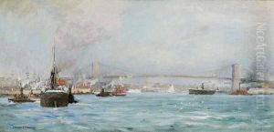 The East River by Carlton Theodore Chapman