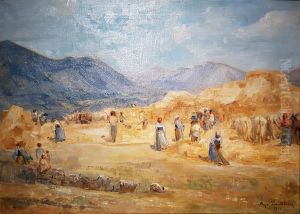 Harvest in Italy by Aage Bertelsen