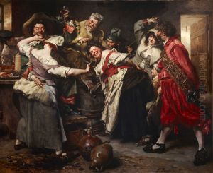 La Main chaude by Ferdinand Roybet