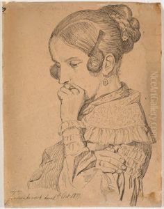 Young Woman by Johan Lundbye