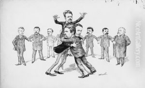 The great reconciliation celebration in the voting rights camp 1894, 9 people by Edvard Forsstrom
