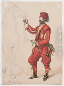 John Panzio Tockson (Toxon) (1838-1888), footman to Karl XV by Fritz Von Dardel