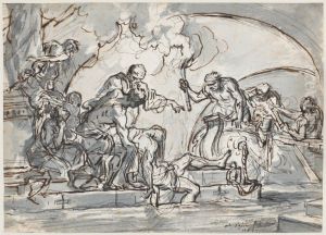 Subterranean Scene with a Boat and a Corpse