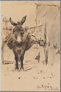 Donkey in Grez-sur-Loing by Nils Kreuger