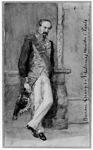 Friherre Georg Adelsward, europe i Paris. Skissbok "Nagra af mina samtida bekanta" - view 1