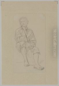 Sittande man by Jorgen Roed