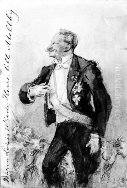 Friherre Louis Schrede, envoye. Skissbok "Nagra af mina samtida bekanta" - view 1