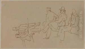 Studier av sittande man by Jorgen Roed
